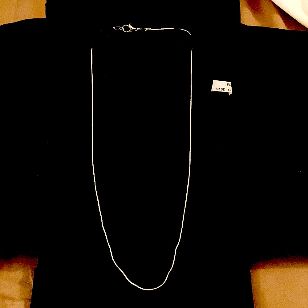 🔥Snake Chain 1mm Sold Silver Necklace 16”925